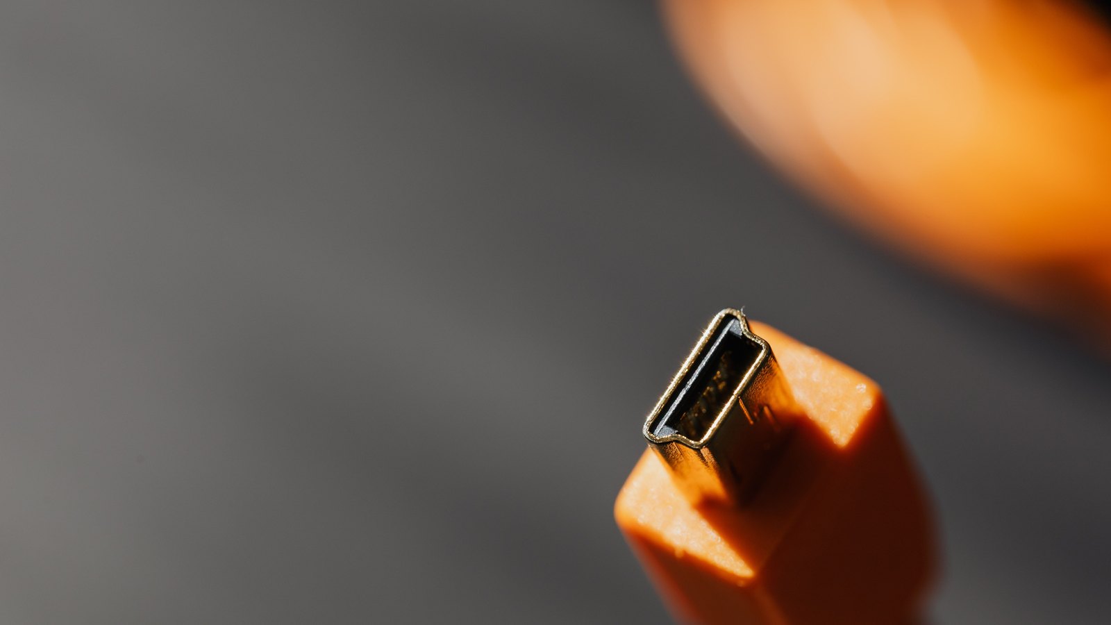 A photograph illustrating rj45 connector macro.