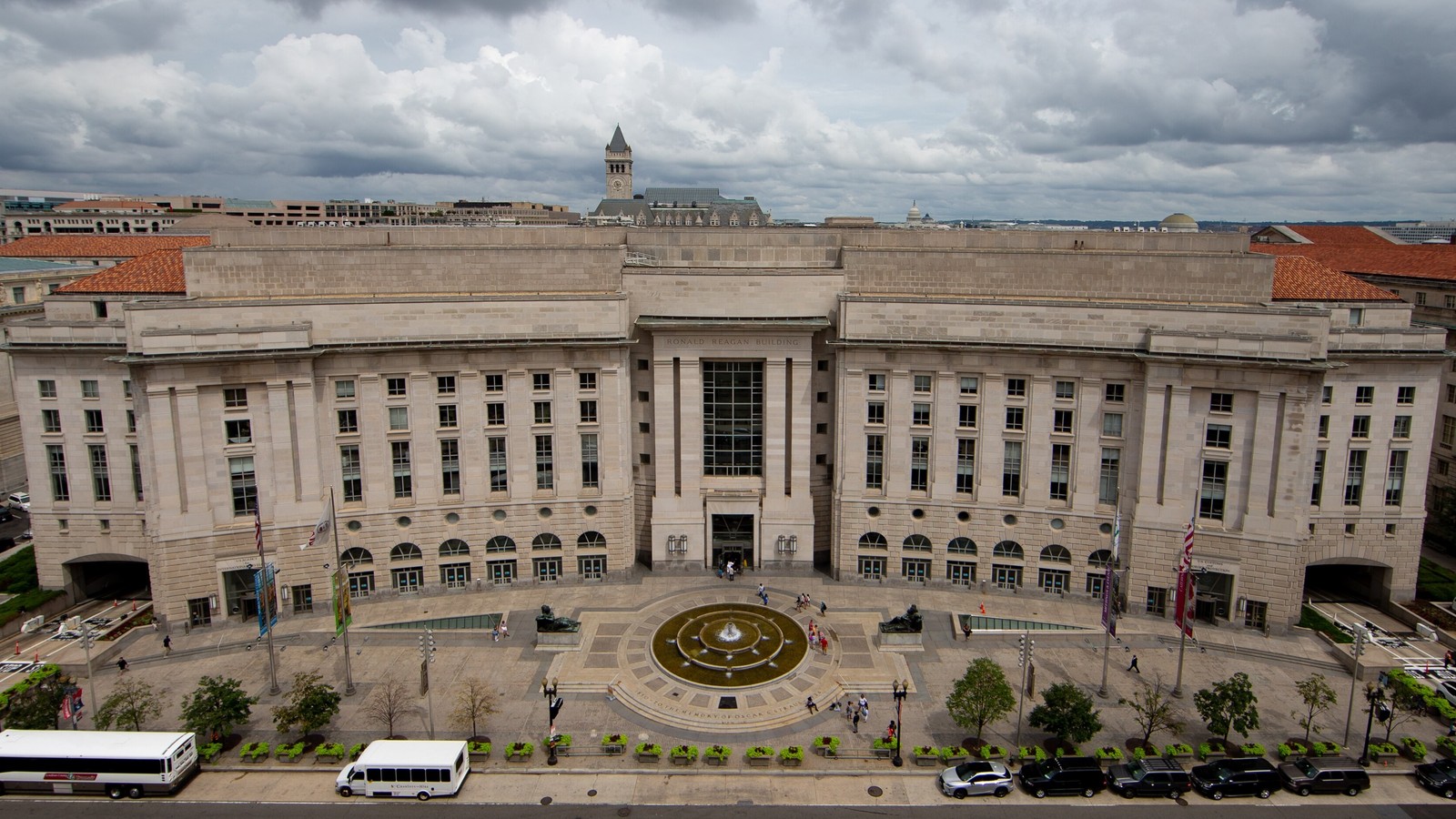 The Ronald Reagan Building in Washington, which houses U.S. Customs and Border Protection headquarters.