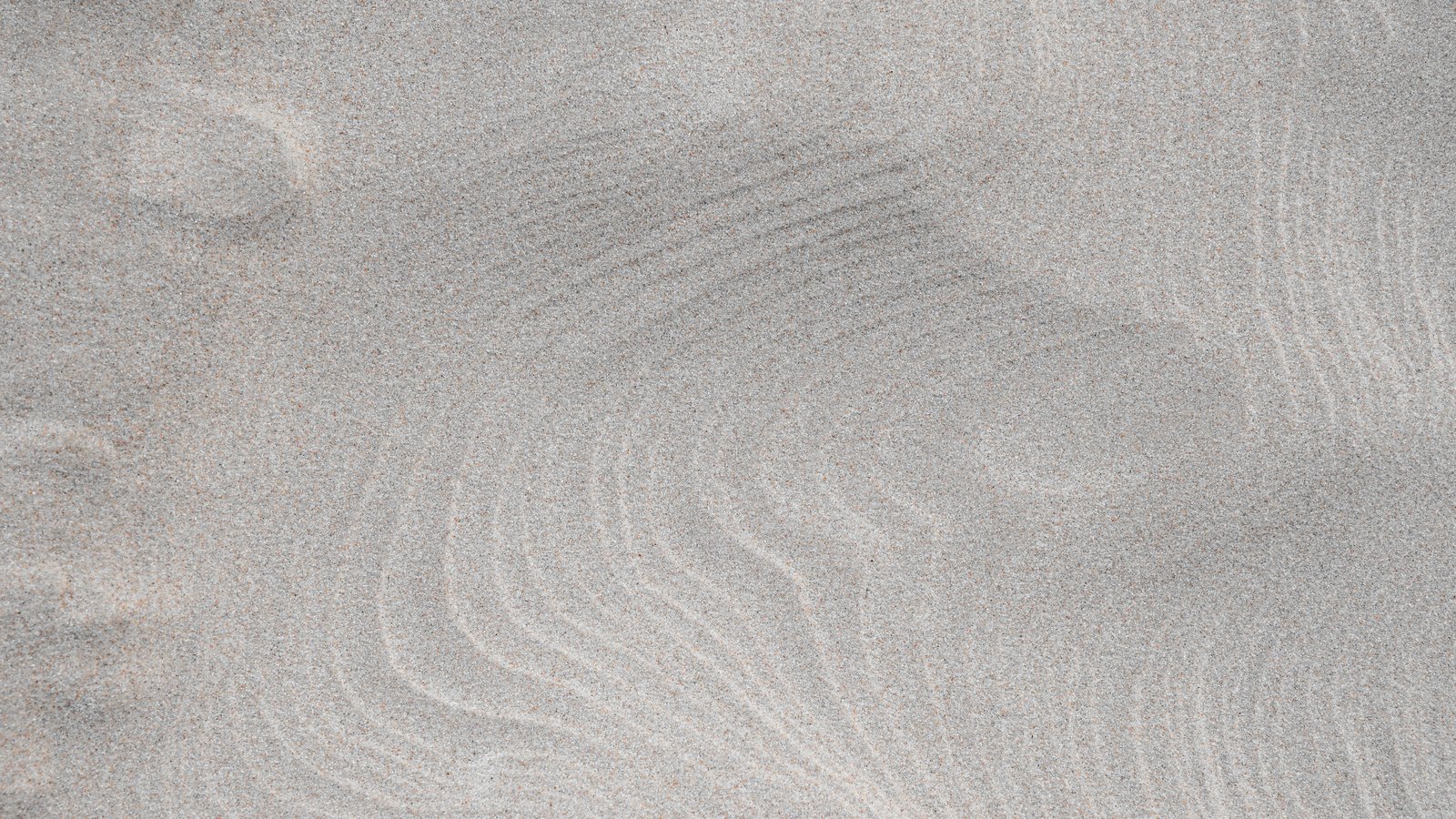 A close crop of fine pale sand seen from directly above, worked into soft wind ripples that curve across the frame. No text, signage, brand mark, footprint, person or identifiable place is visible, and no horizon is in view. A plain surface used as an illustration, not a photograph of Mr Gianino, of Crosspointe Drive, or of any location connected with the search.