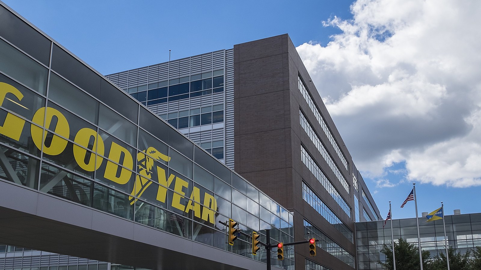 The Goodyear Tire and Rubber Company headquarters in Akron, Ohio.