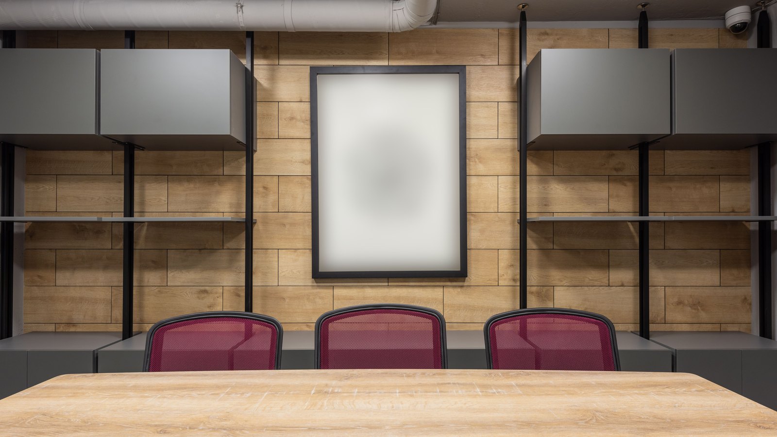 A photograph illustrating empty office chair closeup.