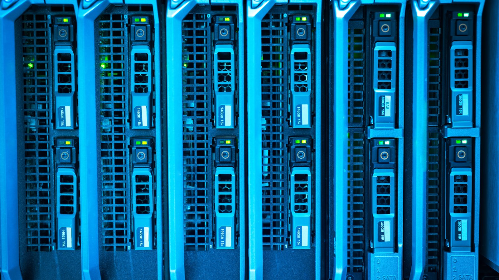 A photograph illustrating data center servers.