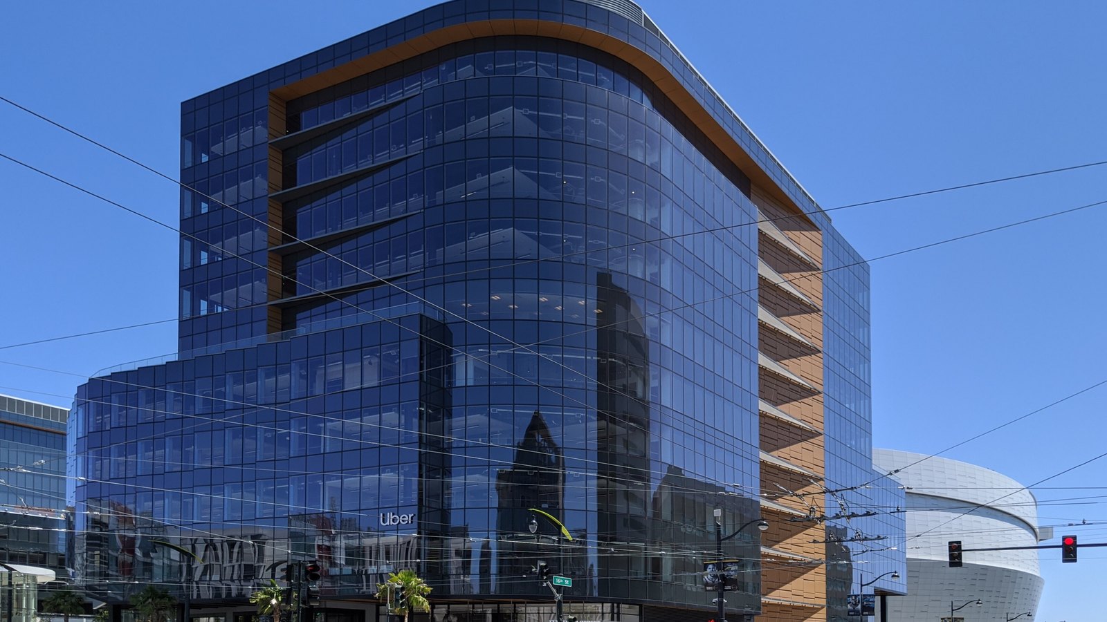 Uber's Mission Bay office building in San Francisco.